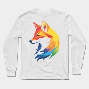 Rainbow  Fox Long Sleeve T-Shirt